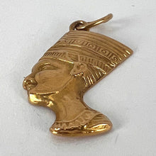 Load image into Gallery viewer, 18K Yellow Gold Nefertiti Charm Pendant