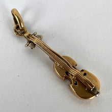Load image into Gallery viewer, French Violin 18K Yellow White Gold Charm Pendant