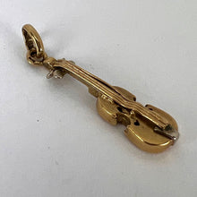 Load image into Gallery viewer, French Violin 18K Yellow White Gold Charm Pendant