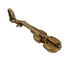 Load image into Gallery viewer, French Violin 18K Yellow White Gold Charm Pendant