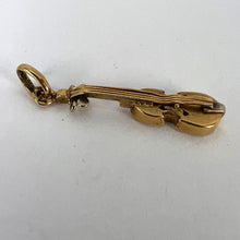 Load image into Gallery viewer, French Violin 18K Yellow White Gold Charm Pendant