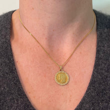 Load image into Gallery viewer, French Virgin Mary 18K Yellow Gold Medal Pendant