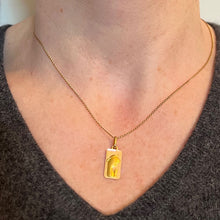 Load image into Gallery viewer, French Augis Virgin Mary 18K Yellow Rose Gold Religious Medal Pendant