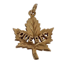 Load image into Gallery viewer, Canada Maple Leaf Quebec 14K Yellow Gold Charm Pendant
