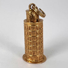 Load image into Gallery viewer, Italian Leaning Tower of Pisa 18K Yellow Gold Charm Pendant