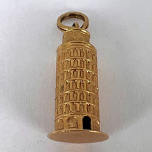 Load image into Gallery viewer, Italian Leaning Tower of Pisa 18K Yellow Gold Charm Pendant