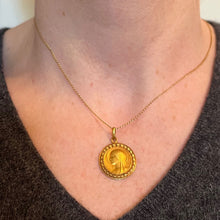 Load image into Gallery viewer, French Monet Virgin Mary 18K Yellow Gold Medal Pendant