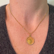 Load image into Gallery viewer, Vintage French Virgin Mary 18K Yellow Rose Gold Sunburst Medal Pendant