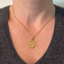 Load image into Gallery viewer, French Grun Saint Christopher 18K Yellow Gold Charm Pendant Medal