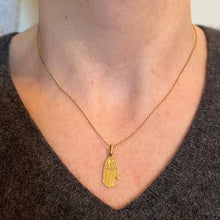 Load image into Gallery viewer, Hamsa Hand Protective 18K Yellow Gold Charm Pendant