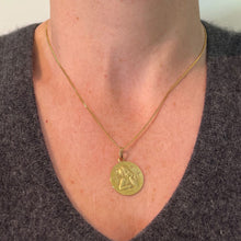 Load image into Gallery viewer, French Raphael’s Cherub Stars 18K Yellow Gold Diamond Charm Pendant