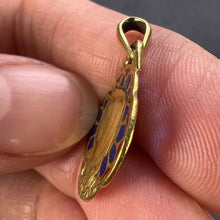 Load image into Gallery viewer, French Virgin Mary Plique A Jour Enamel 18K Yellow Gold Charm Pendant