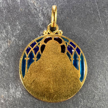 Load image into Gallery viewer, French Becker Holy Communion Plique-A-Jour Enamel 18K Yellow Gold Pendant Medal