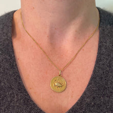 Load image into Gallery viewer, French Scorpio Starsign Zodiac 18K Yellow Gold Charm Medal Pendant
