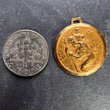 Load image into Gallery viewer, Vintage French St Christopher 18K Yellow Gold Charm Pendant Medal