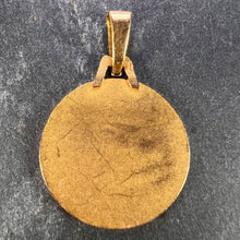 Load image into Gallery viewer, French 18K Yellow Gold Jesus Christ Crown of Thorns Medal Charm Pendant