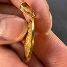 Load image into Gallery viewer, French 18K Yellow Gold Jesus Christ Crown of Thorns Medal Charm Pendant