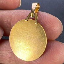 Load image into Gallery viewer, French 18K Yellow Gold Jesus Christ Crown of Thorns Medal Charm Pendant