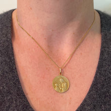 Load image into Gallery viewer, French Religious Jesus Christ Holy Communion 18K Yellow Gold Medal Pendant