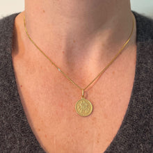 Load image into Gallery viewer, Cancer Starsign Zodiac 18K Yellow Gold Charm Medal Pendant