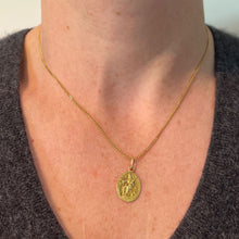 Load image into Gallery viewer, French Lasserre St Scapulaire Madonna Sacred Heart 18K Yellow Gold Medal Pendant