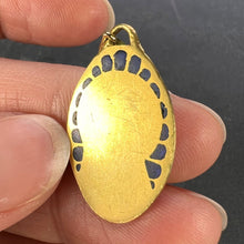 Load image into Gallery viewer, French Dropsy Virgin Mary Plique A Jour Enamel 18K Yellow Gold Pendant Medal