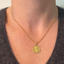 Load image into Gallery viewer, Vintage French Saint Christopher 18K Yellow Gold Charm Pendant Medal