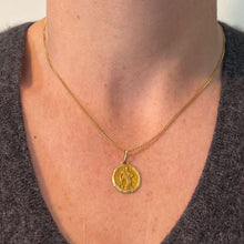 Load image into Gallery viewer, Augis Grun French Saint Christopher 18K Yellow Gold Charm Pendant
