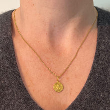Load image into Gallery viewer, Italian UnoAErre Dio Ti Protegga God Protect You 18K Yellow Gold Charm Pendant