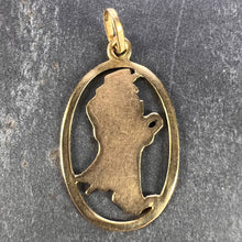 Load image into Gallery viewer, Saint Patrick Ireland Green Man Enamel 18K Yellow Gold Charm Pendant
