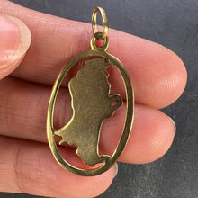 Load image into Gallery viewer, Saint Patrick Ireland Green Man Enamel 18K Yellow Gold Charm Pendant
