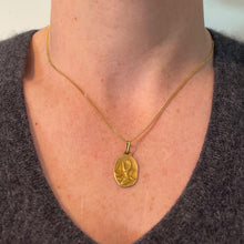 Load image into Gallery viewer, Vintage French Perroud Libra Zodiac 18K Yellow Gold Medal Pendant