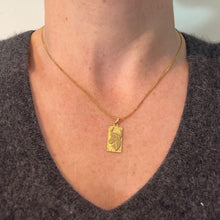 Load image into Gallery viewer, French Taurus Starsign Zodiac 18K Yellow Gold Charm Medal Pendant