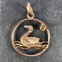 Load image into Gallery viewer, 9K Yellow Gold Glass Duck Charm Pendant