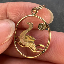 Load image into Gallery viewer, 9K Yellow Gold Glass Duck Charm Pendant
