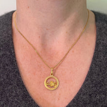 Load image into Gallery viewer, Vintage Italian 18K Yellow Gold Scorpio Zodiac Charm Pendant