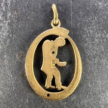 Load image into Gallery viewer, Ouroboros Serpent Snake Man 18K Yellow Gold Enamel Charm Pendant