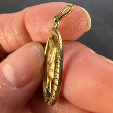 Load image into Gallery viewer, Ouroboros Serpent Snake Man 18K Yellow Gold Enamel Charm Pendant