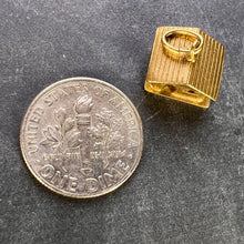 Load image into Gallery viewer, 18K Yellow Gold Ski Chalet Cabin Lodge Charm Pendant