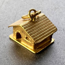 Load image into Gallery viewer, 18K Yellow Gold Ski Chalet Cabin Lodge Charm Pendant