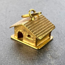 Load image into Gallery viewer, 18K Yellow Gold Ski Chalet Cabin Lodge Charm Pendant