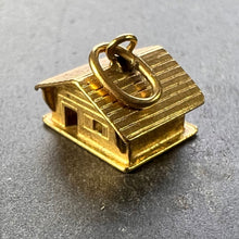 Load image into Gallery viewer, 18K Yellow Gold Ski Chalet Cabin Lodge Charm Pendant