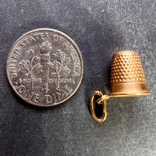 Load image into Gallery viewer, Italian 18K Yellow Gold Thimble Charm Pendant