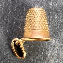 Load image into Gallery viewer, Italian 18K Yellow Gold Thimble Charm Pendant