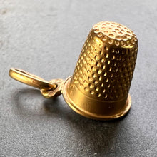 Load image into Gallery viewer, Italian 18K Yellow Gold Thimble Charm Pendant