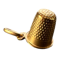 Load image into Gallery viewer, Italian 18K Yellow Gold Thimble Charm Pendant