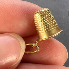 Load image into Gallery viewer, Italian 18K Yellow Gold Thimble Charm Pendant