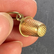 Load image into Gallery viewer, Italian 18K Yellow Gold Thimble Charm Pendant