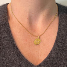 Load image into Gallery viewer, Vintage French Cancer Scroll  Zodiac 18K Yellow Gold Charm Pendant