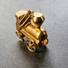 Load image into Gallery viewer, French Mechanical Steam Train Engine 18K Yellow Gold Charm Pendant